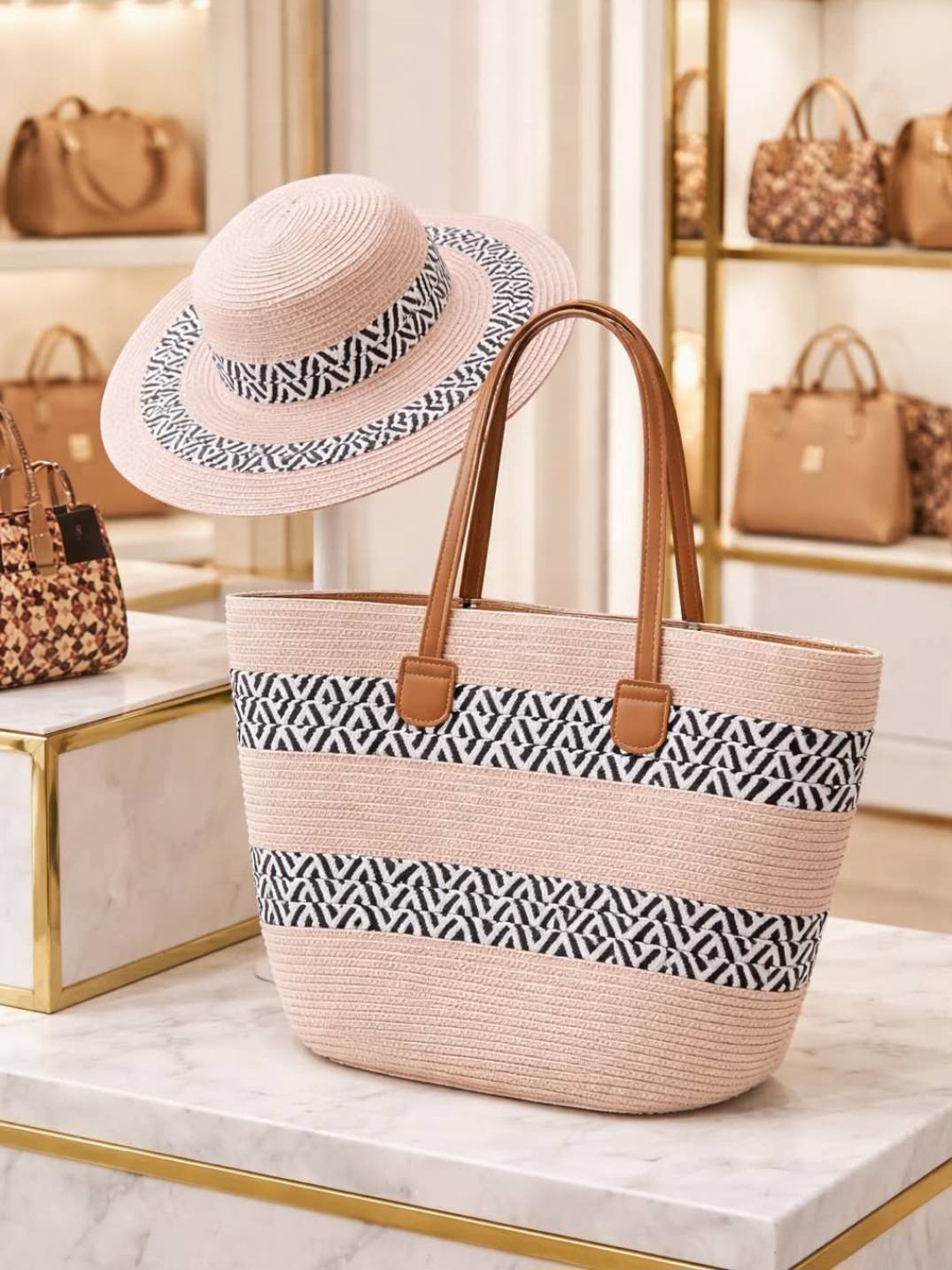 🌴 Sac + Chapeau de Plage – Élégance & Praticité 🏖️