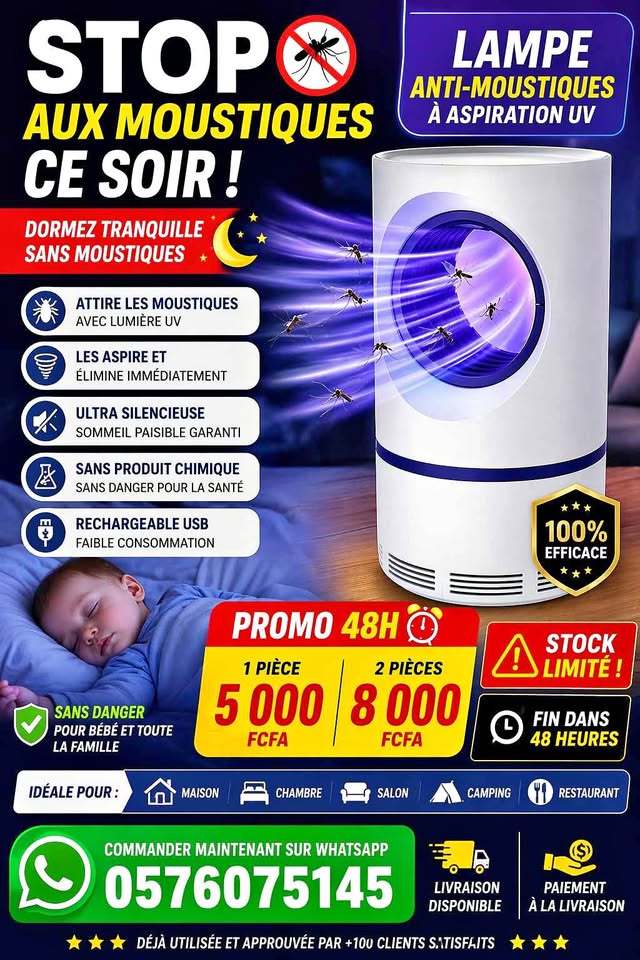 💡 Lampe anti-moustique efficace