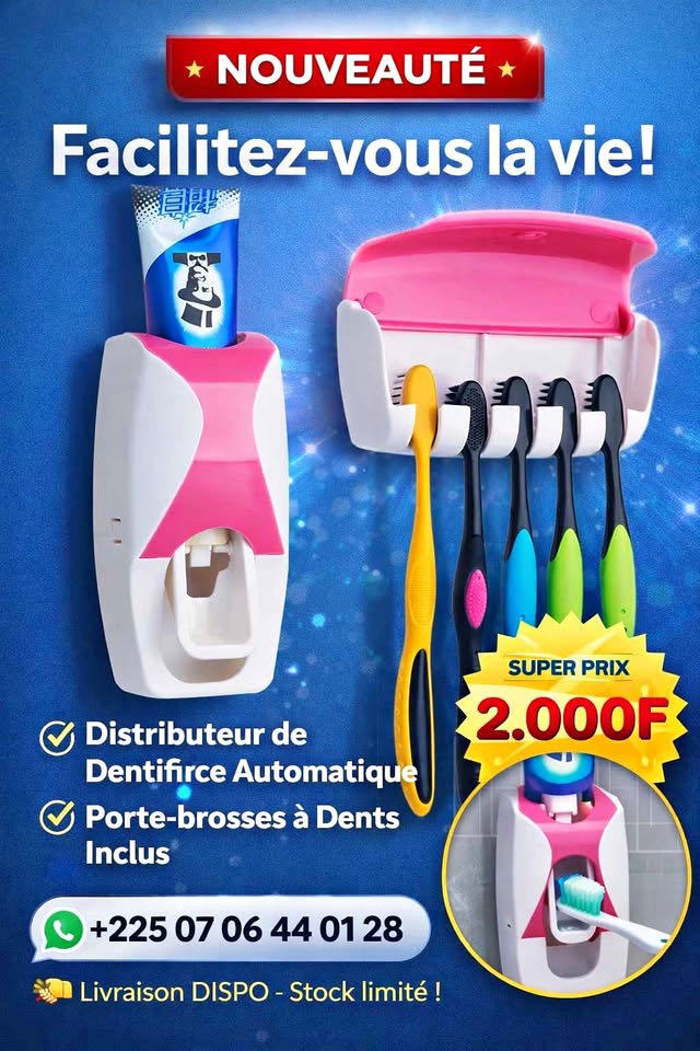  Distributeur automatique + porte-brosses intégré