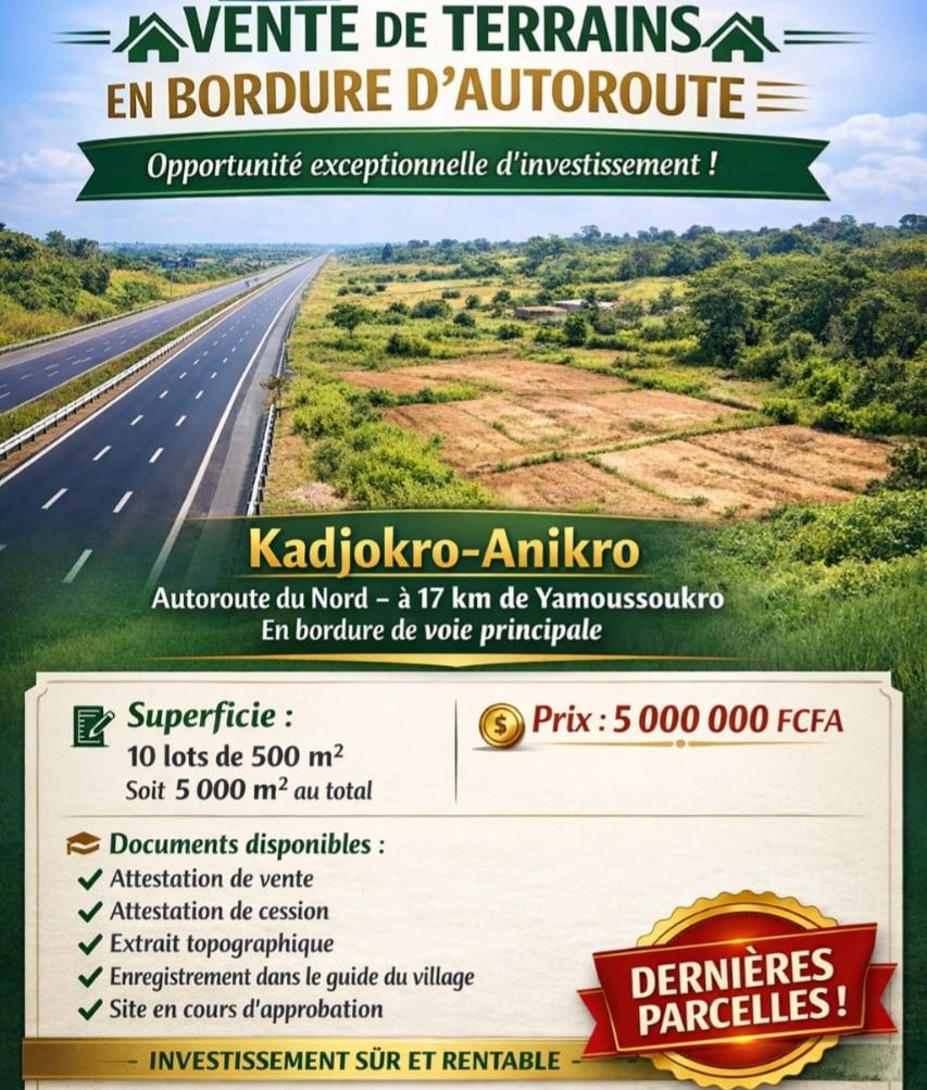 VENTE DE TERRAIN