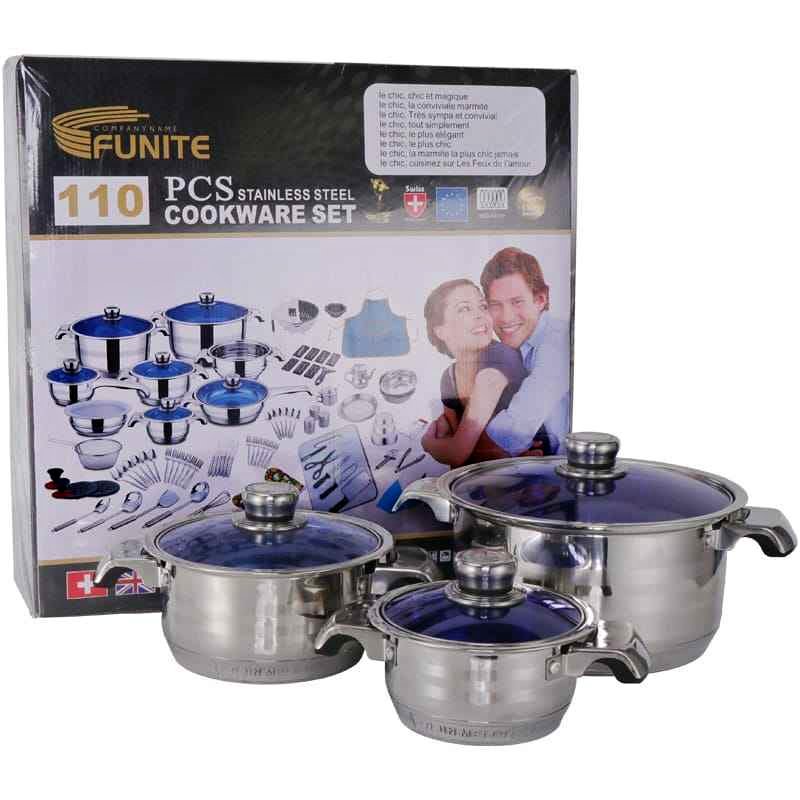 Ensemble de cuisine haut de gamme en acier inoxydable 