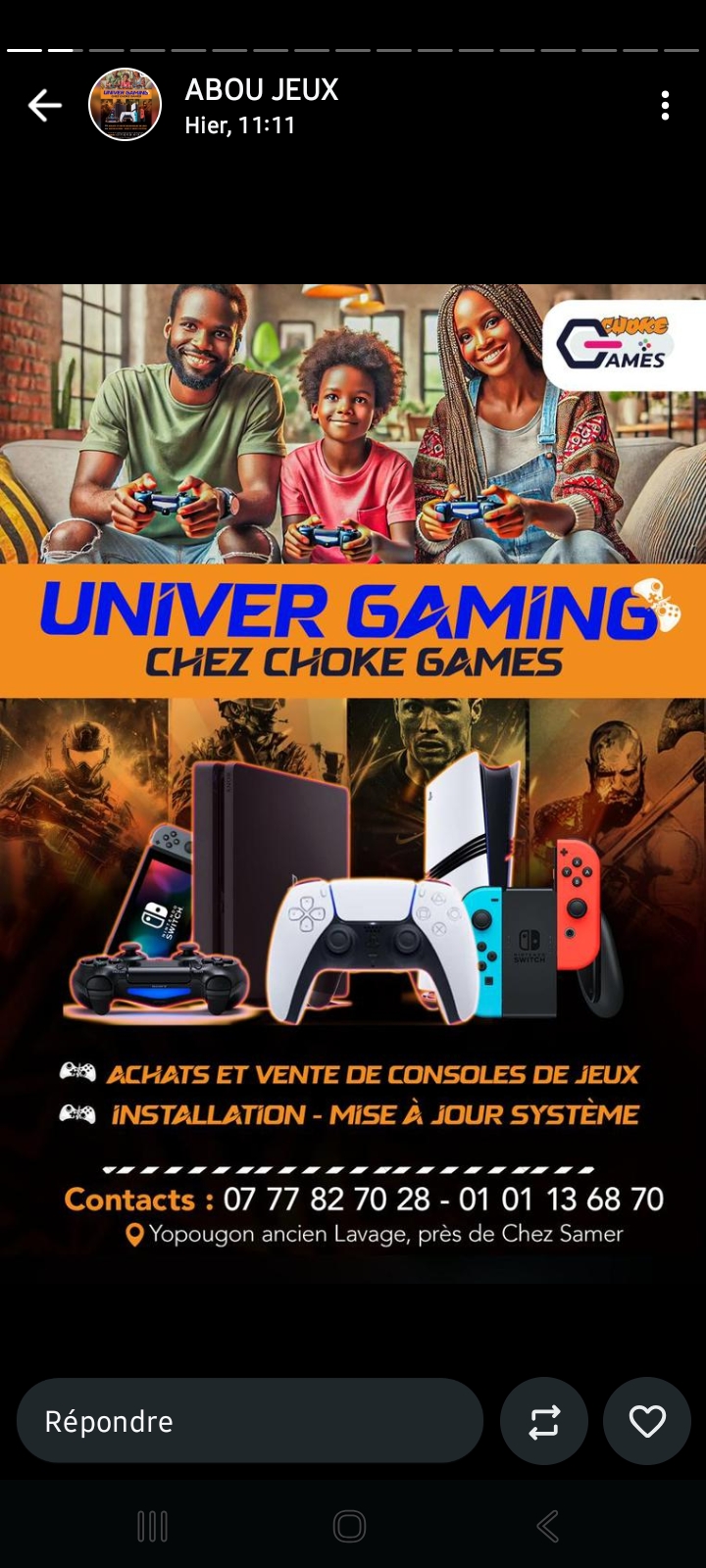 UNIVERS GAMING CHEZ CHOKE GAME 