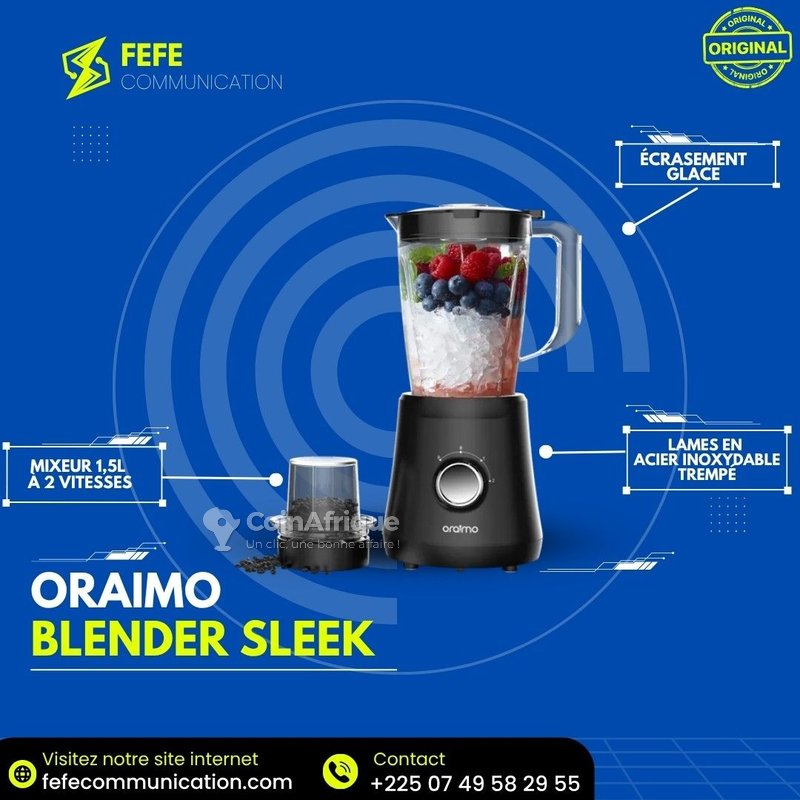 Oraimo SmartBlender Sleek Mixeur 1,5L à 2 Vitesses