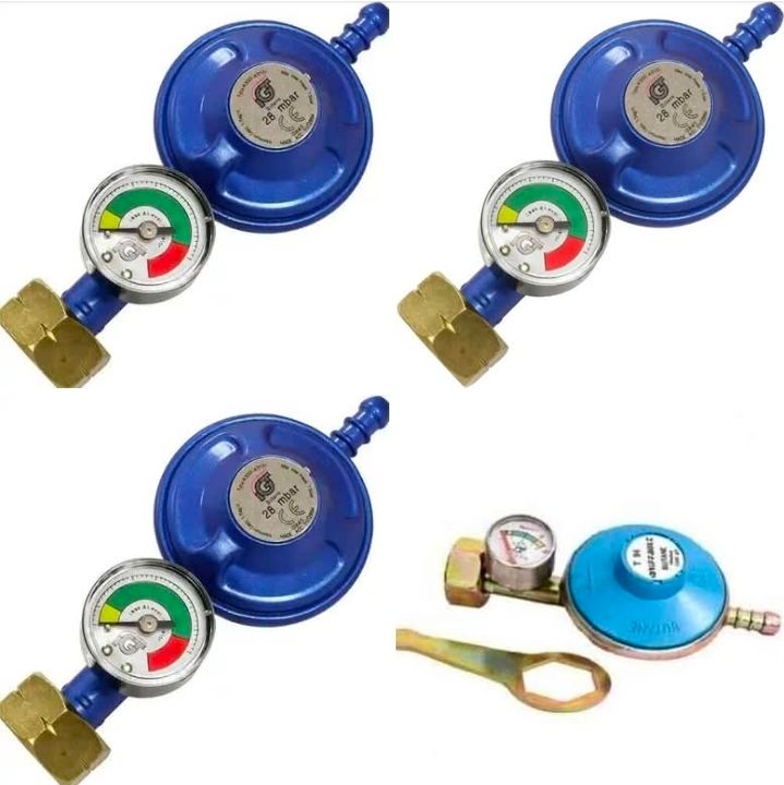 Pack Sécurité Gaz – Détenteur avec Baromètre + Raccords de Qualité