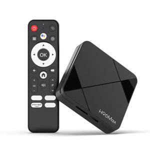 Boîtier TV intelligent H96Max 4K UHD Android 14 avec télécommande, 2 Go + 16 Go, prise UK