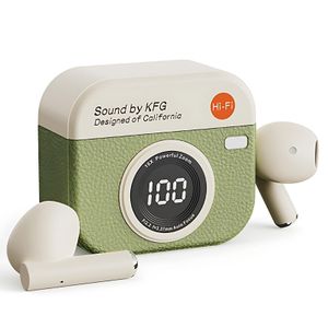 GtyGo Écouteurs sans fil Bluetooth 5.4 Casque Sport Écouteurs Affichage LED couleur verte