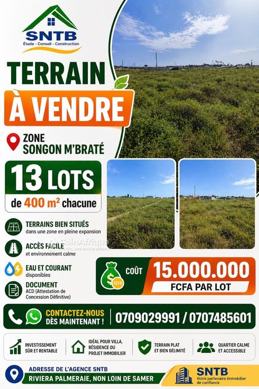 Terrain à Songon M’braté