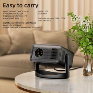 Projecteur portable pour Android 11.0 2.4 GHz 5 GHz Bluetooth 5.3