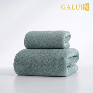 GALUIN 2pcs Ensemble de serviettes en polaire corail pour la douche et la salle de bain...