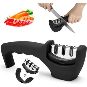 CYFAZA Accessoires de couteaux de cuisine : Aiguiseur de couteaux en 3 étapes aide à ré...