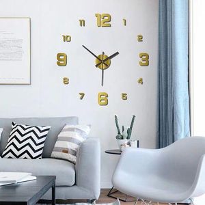 Horloge Murale 3D DIY - 40CM - Or