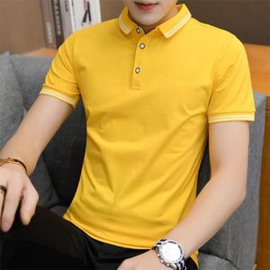 MAIDAOFZ T-shirt Polo Hommes Manches Courtes-02-jaune