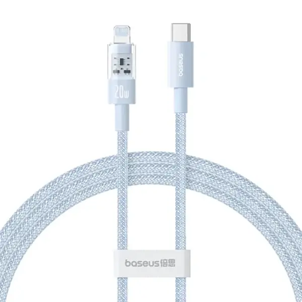 Câble de charge rapide Baseus Purely Lucent Purely Power - 20W - 1m - Type-C vers Lightning - G