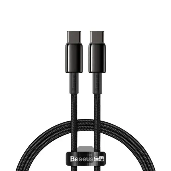 Câble de charge rapide et de transfert de données Baseus Tungsten Gold - Type-C vers type-C - 1