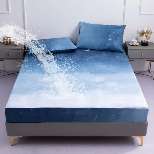Housse De Matelas Imperméable Avec Élastique Sans Taie D"Oreiller 180*200Cm