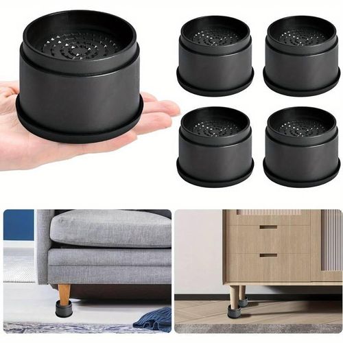 4pcs Rehausseurs de lit, tapis antidérapants pour pieds de lit, tapis pour pieds de machin