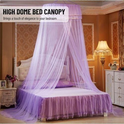 Moustiquaire à Dôme En Dentelle Papillon Pour Lit Double - Violet
