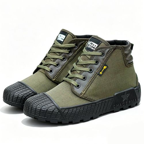 SHJO Chaussures en Toile Homme Toile Antidérapantes Anti-perforation Résistantes à Lacets