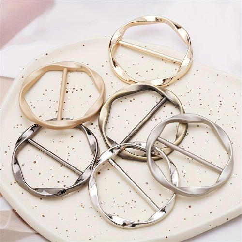 5 pièces pinces en métal polyvalentes ajusteur d"écharpe polyvalent ceinture fine et boucl
