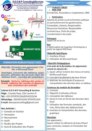 Formation d'Apprentissage en Excel