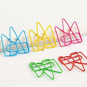 10pcs clip à papier, clip à papier en plastique coloré, clip à papier de bureau
