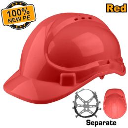 Casque de Chantier Rouge en PE 330g - Nouveau Modèle