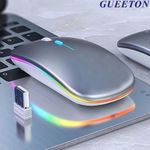 Souris sans fil ultra-mince 2.4G Bluetooth double mode