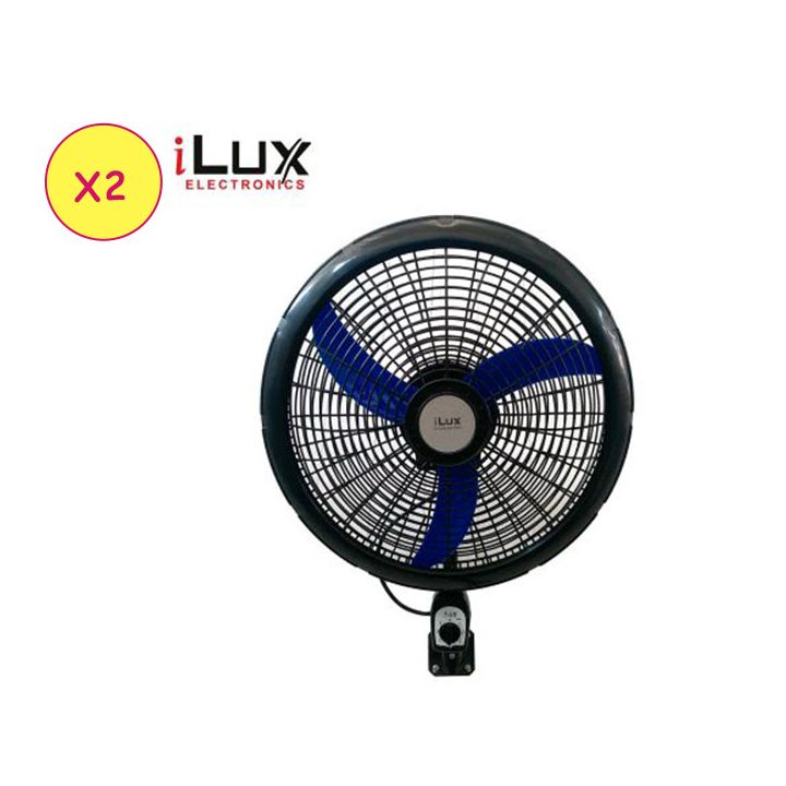 2 Ventilateurs Muraux 18 Pouces LXF-724 - 2 Hélices - Bleu
