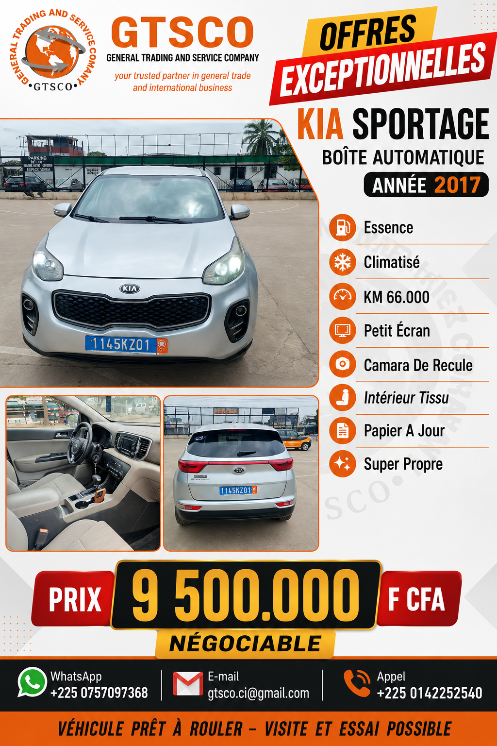 Kia Sportage boite automatique de 2017