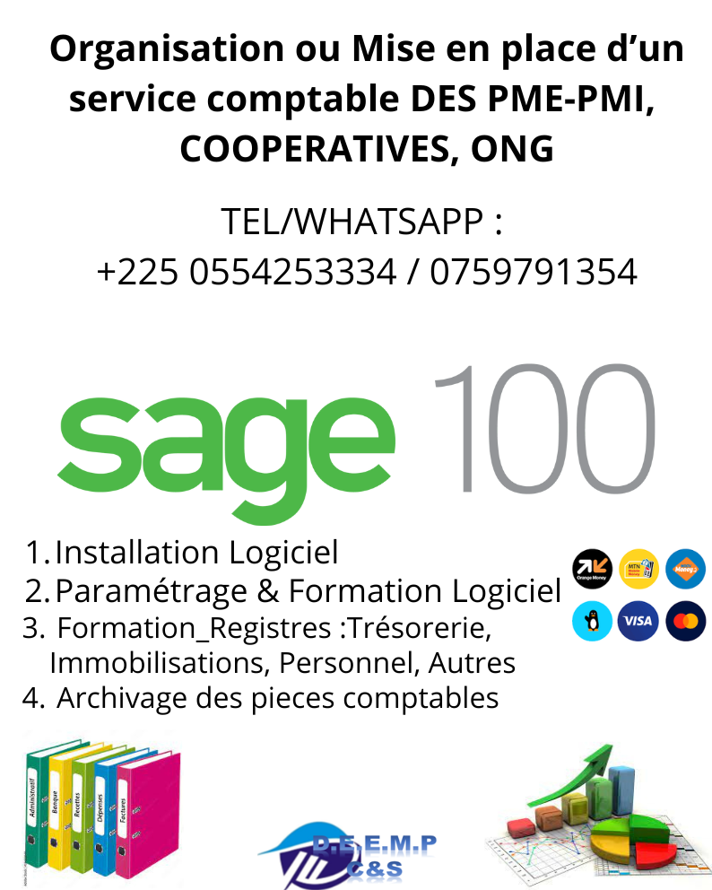Mise en place et a jour d'un service comptable (SYSCOHADA)