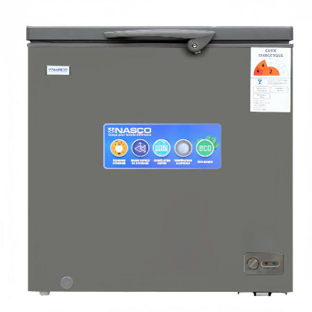 NASCO CONGELATEUR HORIZONTAL GRIS 245LT ECO ENERGIE - NASCF-300-LM