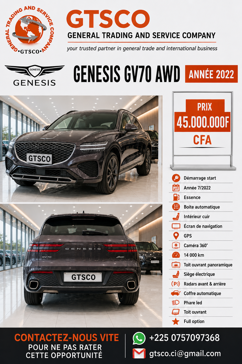 GENESIS GV70 2022 full options 