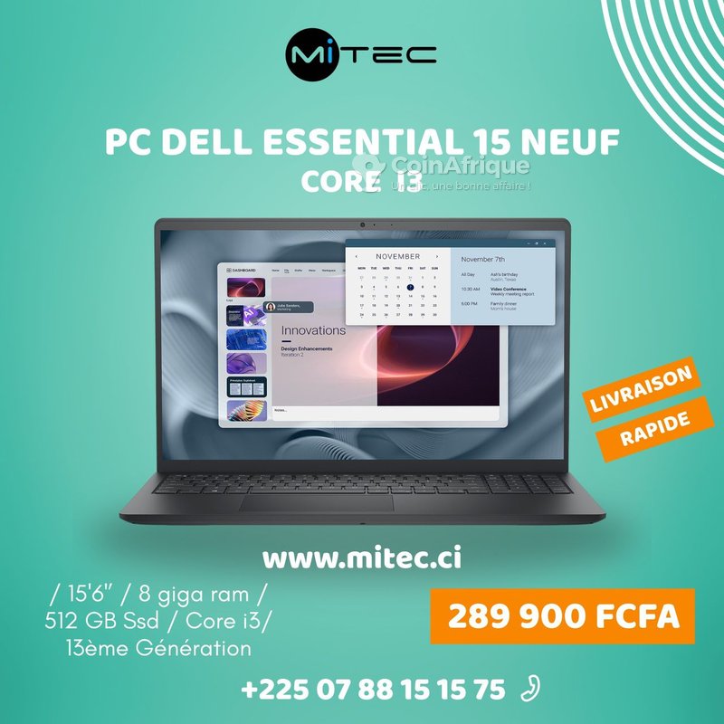 PC Dell essential 15 core i3 Gen