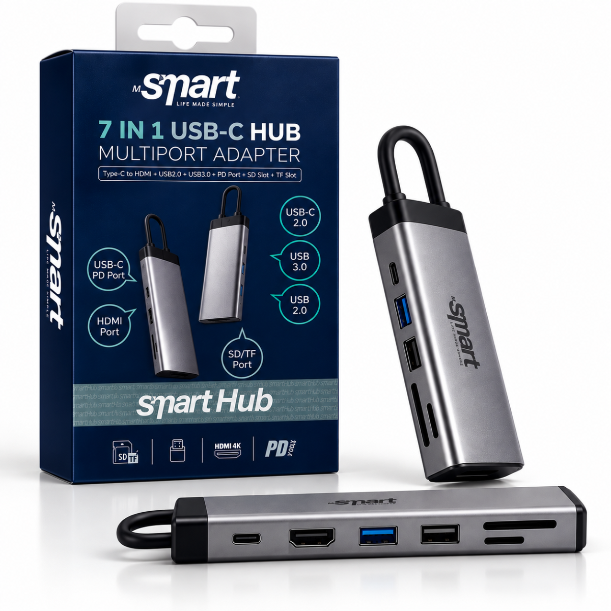 Mr SMART HUB 7 IN 1 USB-C MULTIPORT ADAPTER