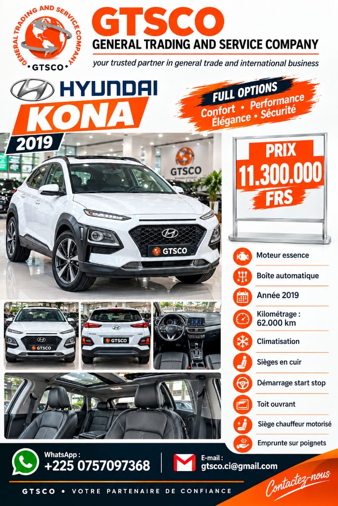 Hyundai KONA AWD 2019 full options 