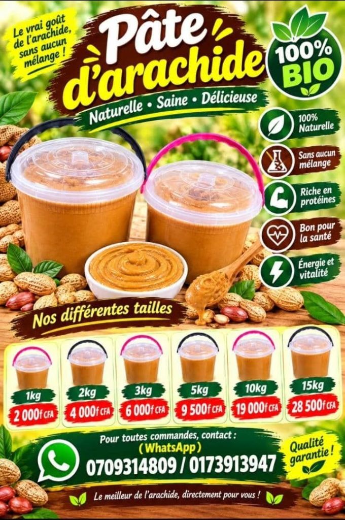🥜 PÂTE D’ARACHIDE – 100% BIO, Naturelle et Délicieuse 