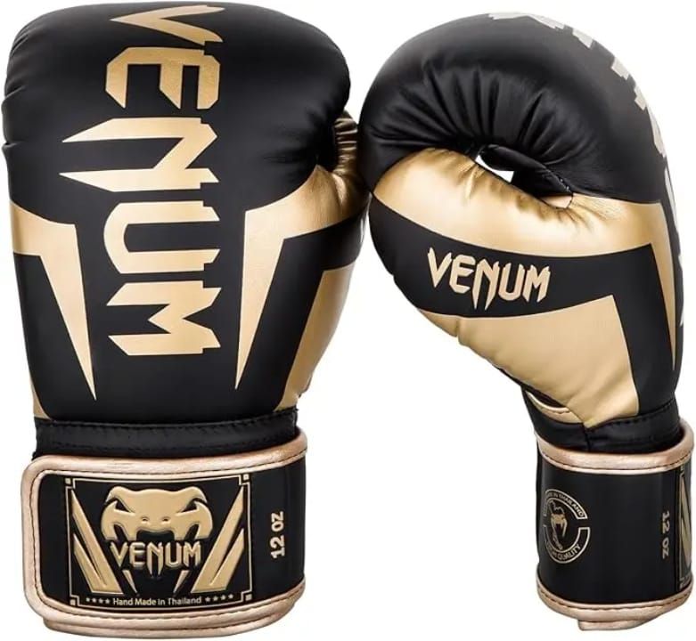 Gants de boxe Venum noirs et or 12 oz