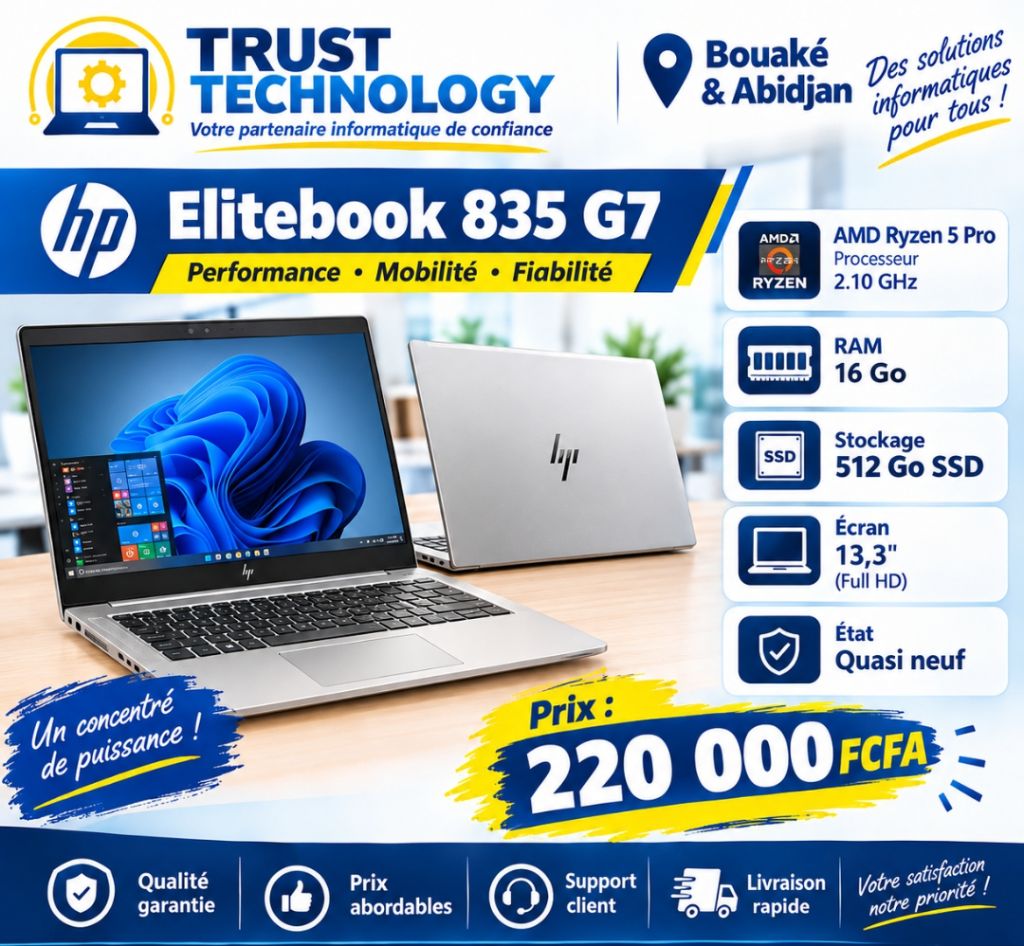 HP EliteBook 835 G7 – PC portable pro