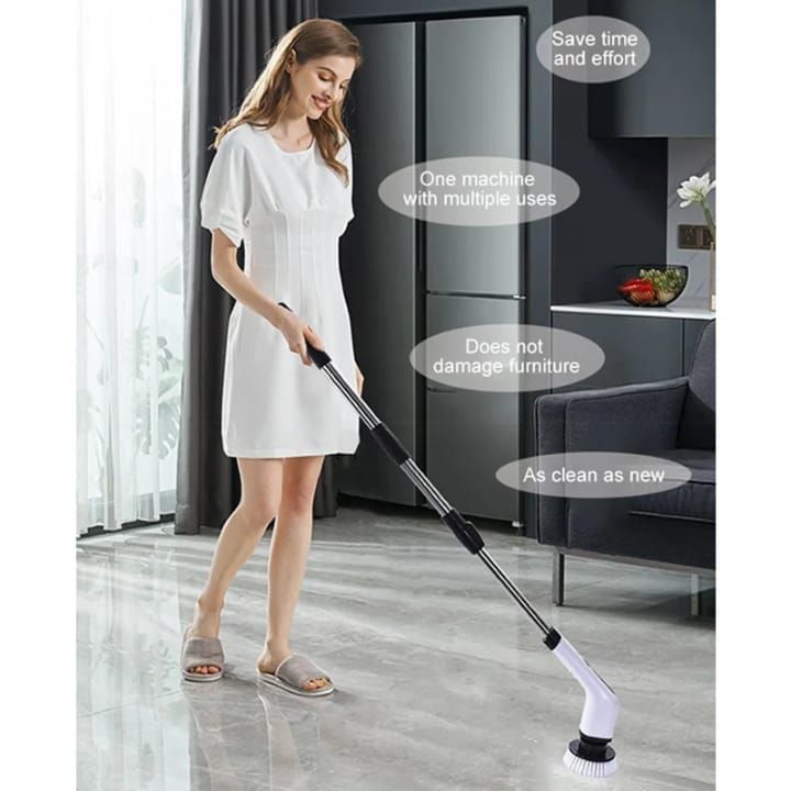 Brosse De Nettoyage électrique Sans Fil Avec 7 Têtes De Brosse Remplaç