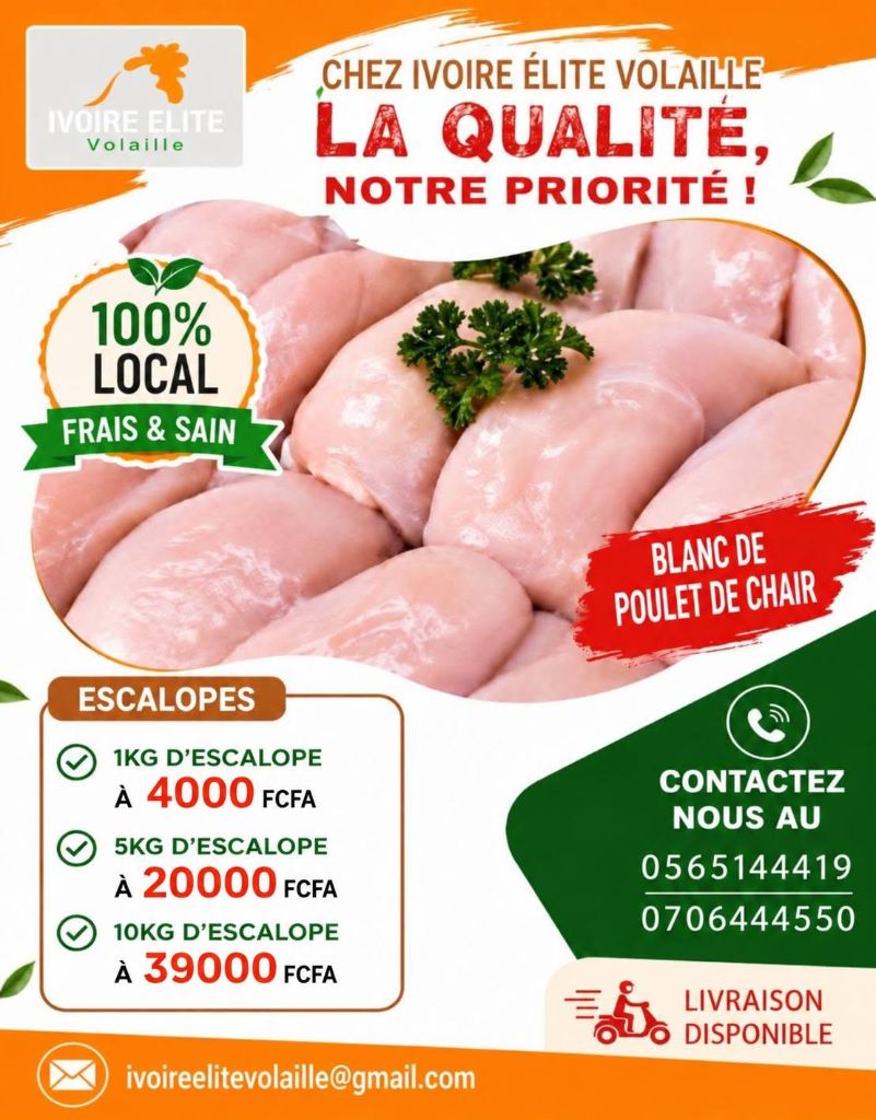 Poulet Abidjan : Méga Destockage dès 1200 FCFA