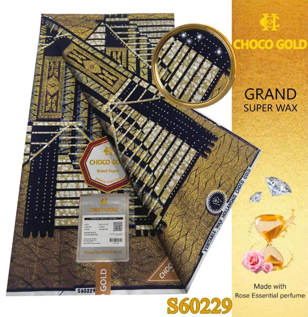 Wax Hollandais perlé Choco Gold 3 pièces