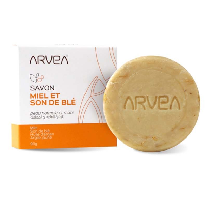 Savon Miel & Son de Blé ARVEA – Nettoie et Exfolie