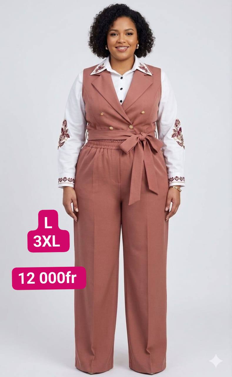 Chemise +gilet +pantalon 