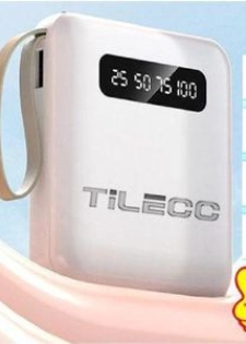 TiLECC TC8510Mini Alimentation portable compacte, lampe LED avec affichage numérique, s...