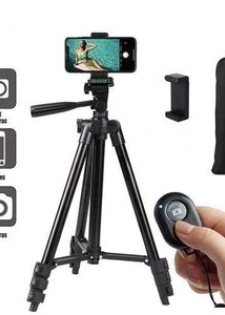 Litglobe Trépied, perche à selfie, support pour téléphone, trépied pour appareil photo,...