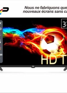 LP Téléviseur LED Slim 32" - HD - Analogique - Sans Bord - HDMI - USB - Noir - Gar...