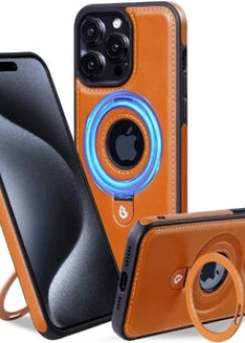 Importé - Etui Magnetique en Cuir Macsafe pour IPhone 15/15ProMax-14/14Pro-13ProMax