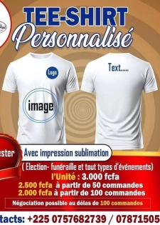  Offre Tee Shirt personnalisé