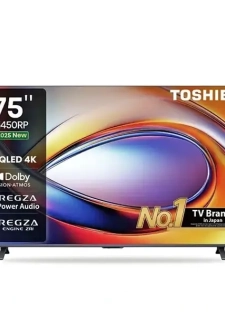 TV Toshiba 75″ – Connectée – QLED 4K – UHD – AI 4K UPSCAL – VIDAA – Apple TV –