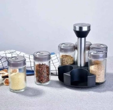 Ensemble rotatif 7 pots à épices - Cuisine organisée
